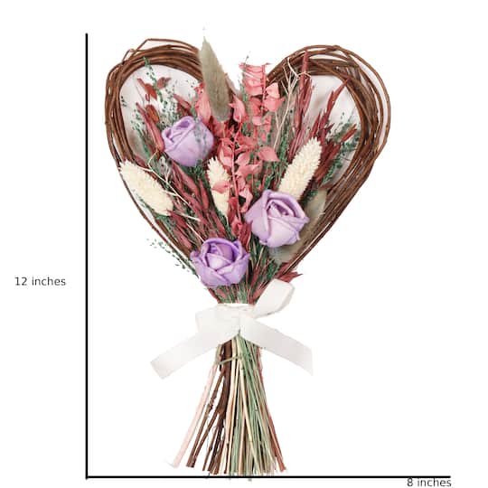 12" x 8" Dried Botanical Mix Heart Bundle by Ashland®